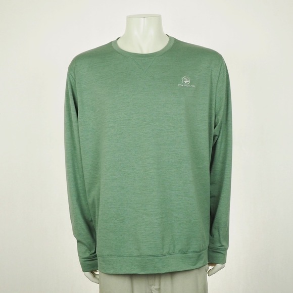 Puma Other - Puma Golf Cloudspun Sweater Mens 2XL XXL Heather Green Crew Performance Tech